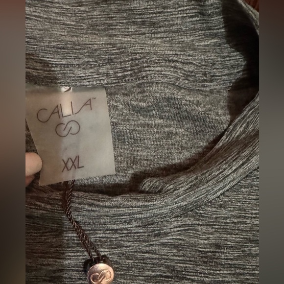 Calia Women's Lustralux Mock Neck Tank Breathable Soft Fabric Top XXL Gray NWT - Picture 7 of 9